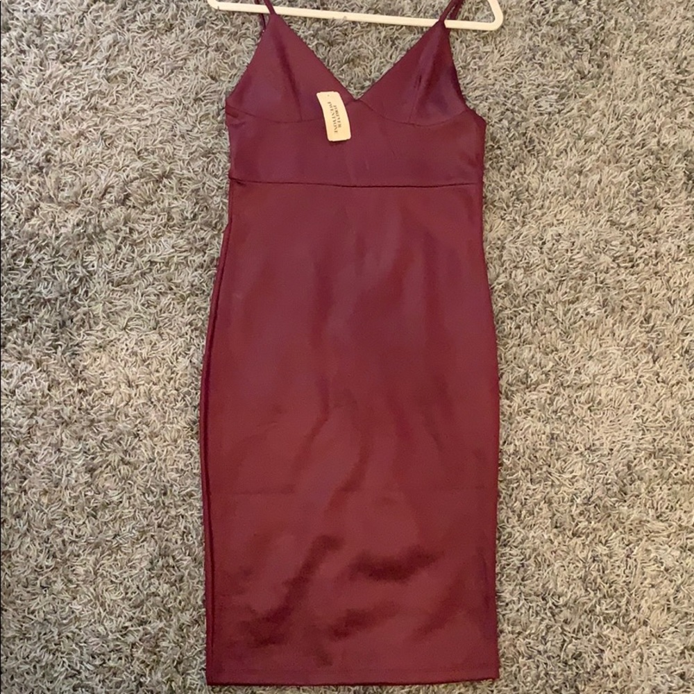 Burgundy Midi Dress -BRAND NEW WITH TAGS